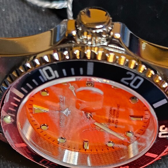 Chase Durer Men's Dive Watch Orange Dial CDW-0125 - Picture 2 of 10